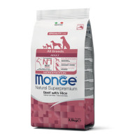 Monge Dog All Breeds для собак с говядиной и рисом - 2,5 кг