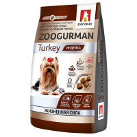 Сухой корм Зоогурман для взрослых собак мелких и средних пород с индейкой - 1,2 кг