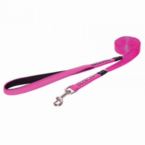 Поводок удлиненный для собак ROGZ Luna M-16мм 1,8 м (Розовый HLL503K)
