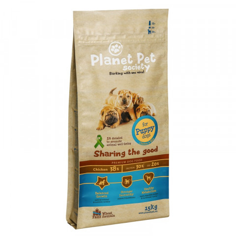 Planet Pet Chicken & Rice For Puppies сухой корм для щенков с курицей и рисом 15 кг