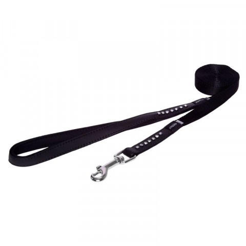 Поводок удлиненный для собак ROGZ Luna M-16мм 1,8 м (Черный HLL503A)