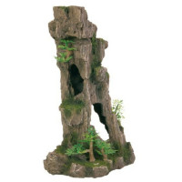 Грот Trixie для аквариума скала с пещерой и растениями 17 см пластиковый 1 ш