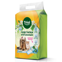 Triol подстилки впитывающие для собак с ароматом жасмина 400х500 мм, 6 шт