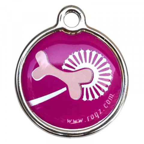 Адресник на ошейник для собак ROGZ Fancy Dress Розовый L - 31 мм