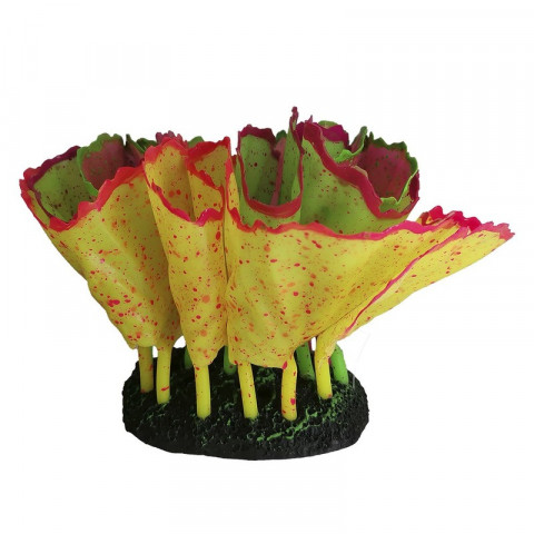 Gloxy флуоресцентная аквариумная декорация морской салат, разноцветный 11x8x12 см