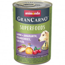 Animonda Gran Carno Superfoods влажный корм c ягненком, амарантом, клюквой и лососевым маслом для взрослых собак - 400 г