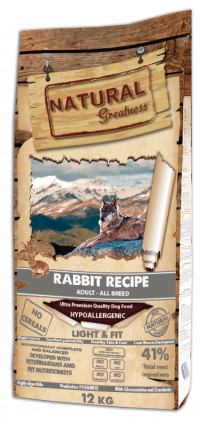 Natural Greatness Rabbit Recipe Light & Fit сухой корм для взрослых собак с избыточным весом с кроликом - 12 кг
