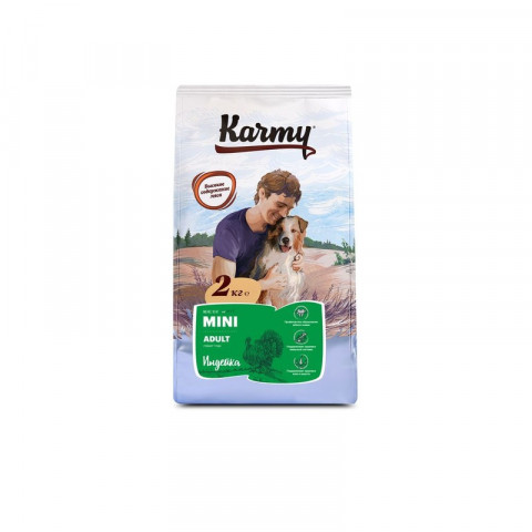 Сухой корм Karmy Mini Adult для взрослых собак мелких пород с индейкой 2 кг