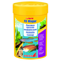Sera FD MIXPUR Корм для рыб сублимированный (мотыль, трубочник, дафния, криль) - 100 мл