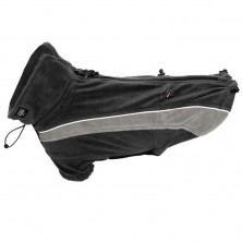 Rogz попона утепленная, длина спины собаки 25 см черная с белым