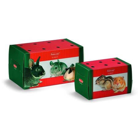 Переноска Padovan Trasportino piccolo для грызунов и птиц одноразовая картонная 16*9*10 см