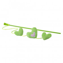 Rogz Catnip Hearts Magic Stick Lime игрушка-дразнилка для кошек в виде удочки с кошачьей мятой, лаймовая