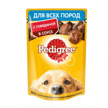 Pedigree влажный корм для взрослых собак с говядиной в паучах - 85 г