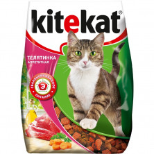 Kitekat сухой корм для взрослых кошек с аппетитной телятинкой - 350 г