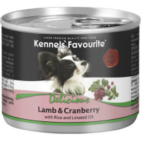 Влажный корм Kennels` Favourite Lamb & Cranberry для взрослых собак всех пород с ягненком и клюквой - 200 г