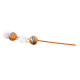 Rogz Catnip Ball Magic Stick Orange игрушка-дразнилка для кошек в виде удочки с 2-мя мячами и пером, оранжевая