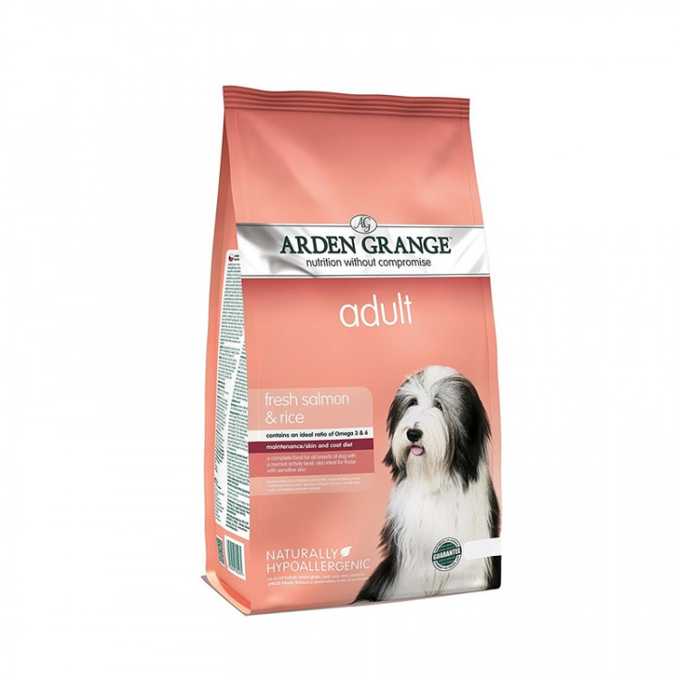 Arden Grange Adult Salmon & Rice Canine для собак содержащихся в городских условиях и ведущих малоактивный образ жизни - 12 кг