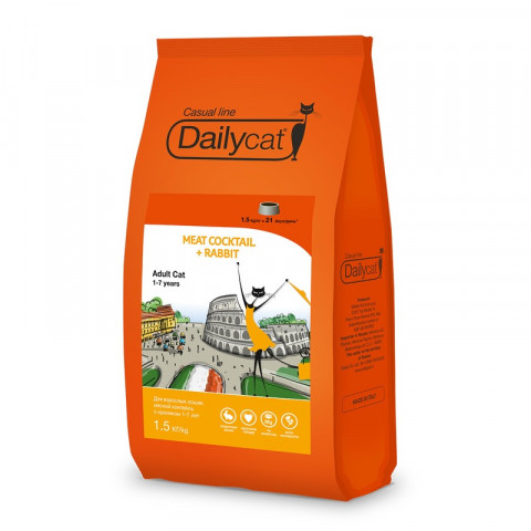 Dailycat Casual Line Meat Cocktail with Rabbit корм для кошек мясной коктейль с кроликом 1.5 кг