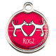 Адресник на ошейник для собак ROGZ Fancy Dress Красный L - 31 мм