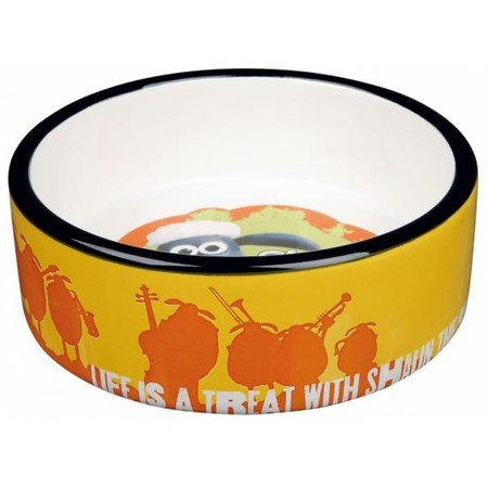 Миска Trixie Shaun the Sheep для собак керамическая 0,8 л/ф16 см оранжевая