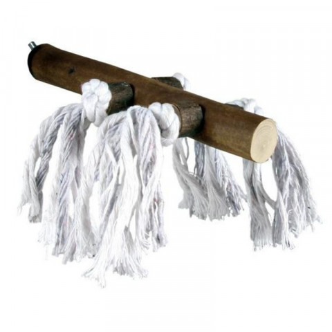 Жердочкa Trixie для птиц с веревкой 20 см деревянная