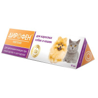 Apicenna Дирофен паста 60 для дегельминтизации при нематозах и цестозах у собак и кошек - 10 мл 1 ш
