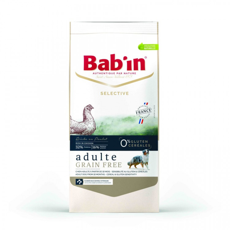 Сухой беззерновой корм Babin Selective Adulte Grain Free для взрослых взрослых собак с курицей и форелью - 12 кг