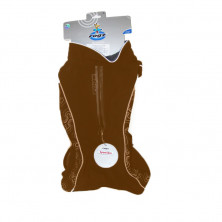 Rogz попона из флиса, длина спины собаки 36 см коричневая