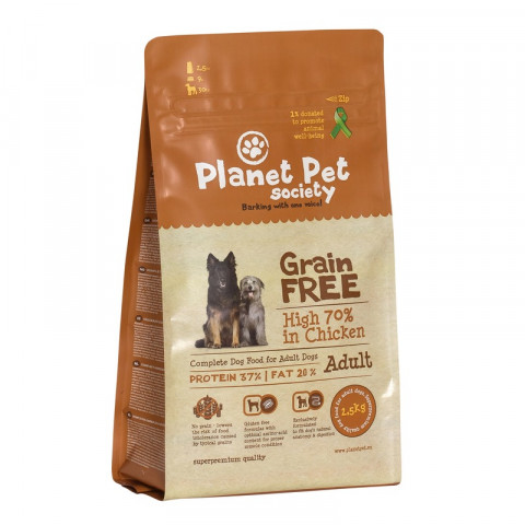 Planet Pet Grain Free Chicken For Adult Dogs сухой корм беззерновой для взрослых собак с мясом курицы 2.5 кг