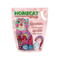 Homecat Роза силикагелевый наполнитель для кошачьих туалетов 3,6 л (1,8 кг) с ароматом розы