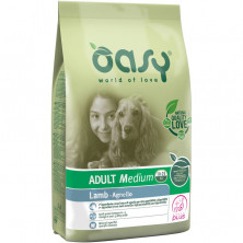 Oasy Dry Dog Adult Medium сухой корм для взрослых собак средних пород с ягненком