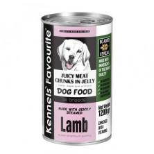 Влажный корм Kennels` Favourite Canned Food Lamb для взрослых собак всех пород с кусочками ягненка в желе - 1,2 кг