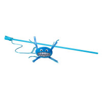 Rogz Catnip Flossy Magic Stick Blue игрушка-дразнилка для кошек в виде удочки с плюшевым мячом, голубая