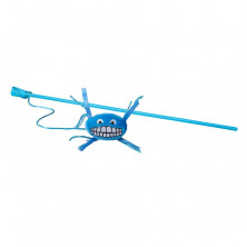 Rogz Catnip Flossy Magic Stick Blue игрушка-дразнилка для кошек в виде удочки с плюшевым мячом, голубая
