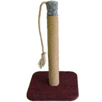 Неженка Когтеточка Стойка с кисточкой для кошек коврово-джутовая малая 58 см