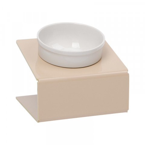 Миска для животных Artmiska на подставке кремовая 350 мл
