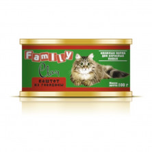 Clan Family влажный корм для кошек паштет из говядины в консервах - 100 г