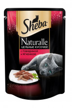 Sheba Naturalle влажный корм в паучах для кошек с говядиной и ягненком 80 г