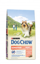 Purina Dog Chow Sensitive сухой корм для взрослых собак с чувствительным пищеварением с лососем - 800 гр