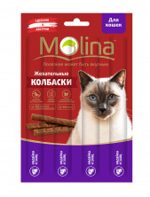 Molina Жевательные колбаски для кошек с индейкой и зайцем 20 г
