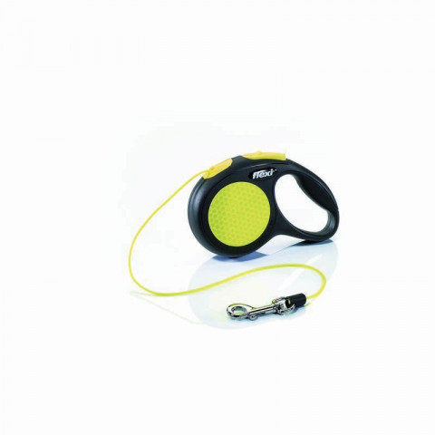 Поводок-рулетка Flexi Neon Reflect M длиной 5 м для собак до 20 кг трос 1 ш