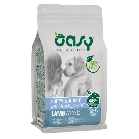 Oasy Dry Dog OAP Puppy Medium&Large сухой корм для щенков средних и крупных пород с ягненком - 2,5 кг