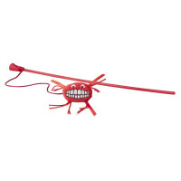 Rogz Catnip Flossy Magic Stick Red игрушка-дразнилка для кошек в виде удочки с плюшевым мячом, красная