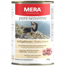 Mera Pure Sensitive Nassfutter консервы для собак с куринными сердечками - 400 г