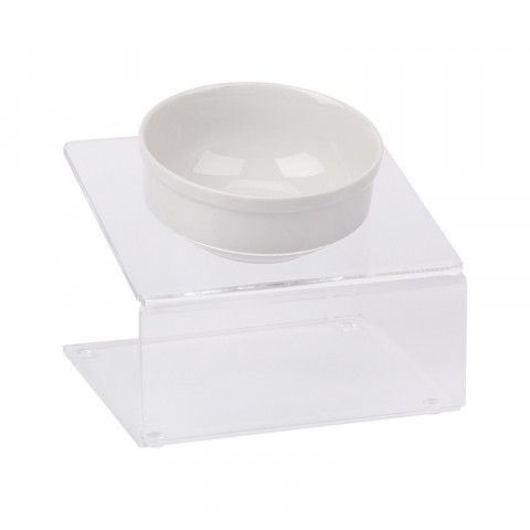 Миска для животных Artmiska на подставке прозрачная 350 мл