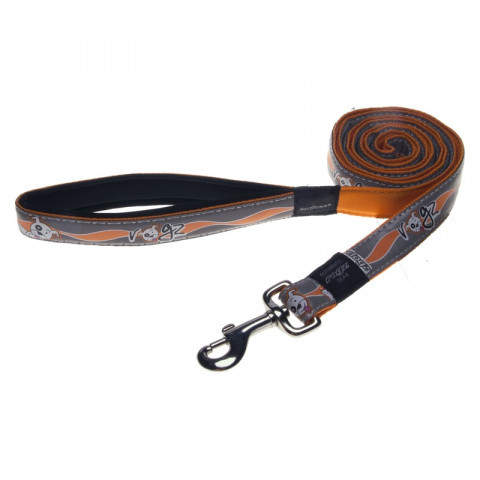 Поводок Rogz удлиненный для собак крупных и средних пород серо-оранжевый 1,8 м 1 ш