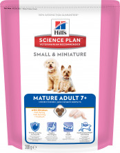 Hill's Science Plan Small & Miniature сухой корм для собак мелких и миниатюрных пород старше 7 лет с курицей - 300 гр