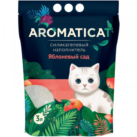 AromatiCat Силикагелевый наполнитель Яблоневый сад - 3 л