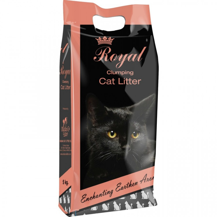 Комкующийся бентонитовый наполнитель Indian Cat Litter Royal Earthern Aroma с ароматом индийской земли - 5 кг