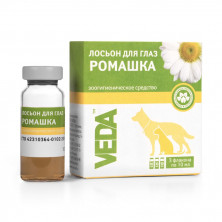 Veda лосьон для глаз зоогигиеническое средство для собак и кошек \"Ромашка\", 3 шт х 10 мл